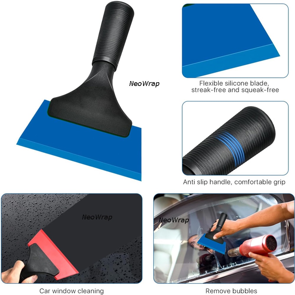 Mini Silicone Squeegee Auto Glass Cleaner Window Tint Scraper Rubber Wiper For Windshield Mirror Sh 2