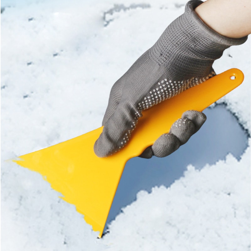 Snow Frost Ice Removal Shovel Scraper for Car Windshield Triangle Window Tinting Squeegee with Non-Slip Long Handle