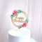 Happy Birthday Flower Color Printed Cake Insert for Baby Shower Party Dessert Decoration