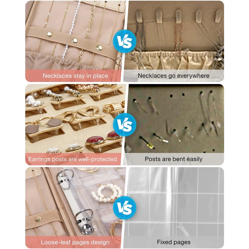 Jewelry Storage Book For Necklaces Earrings Rings Bracelets Transparent Travel Organizer Case Pouch 1