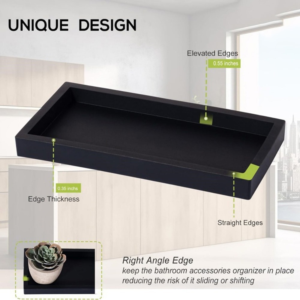 Bathroom Vanity Silicone Tray For Soap Dish Soap Sponge Perfume Candle Countertop Storage Tray 3