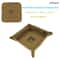 Oxford Fabric Foldable Storage Tray, Khaki Office Desktop Organizer, Ideal for Home Tools and Camping