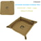 Oxford Fabric Foldable Storage Tray, Khaki Office Desktop Organizer, Ideal for Home Tools and Camping