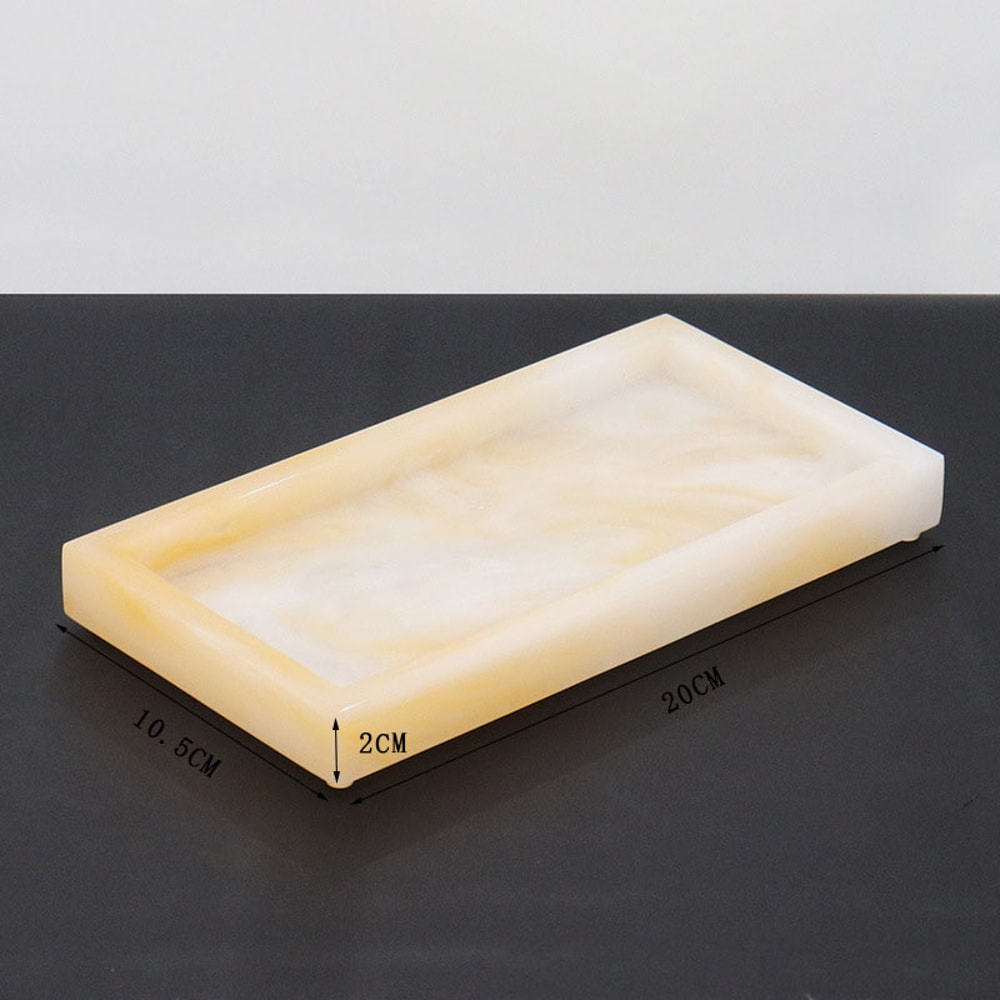 Marble Resin Household Storage Tray Rectangular Jewelry Storage Tray For Bathroom Kitchen Dish Plat 4