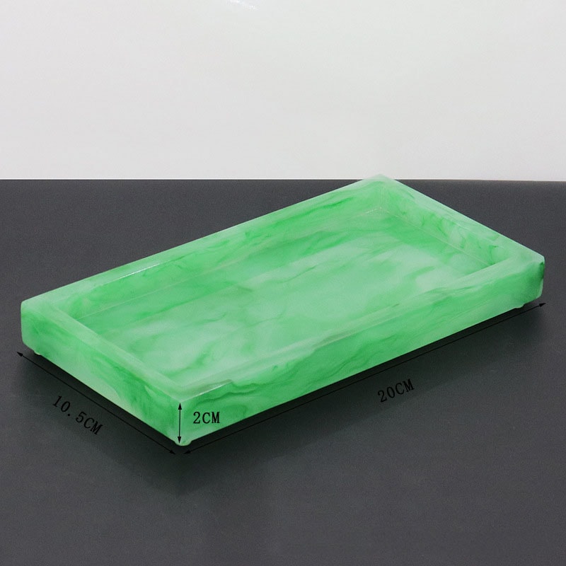 Marble Resin Household Storage Tray Rectangular Jewelry Storage Tray For Bathroom Kitchen Dish Plat 9