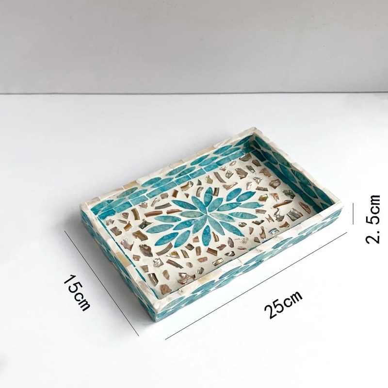 Colorful Storage Container, Rectangular Shell Tray, Decorative Storage Board