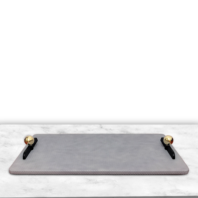 Living Room Ornaments Leather Storage Tray Rectangular Makeup Jewelry Tray For Bedroom Coffee Table 1