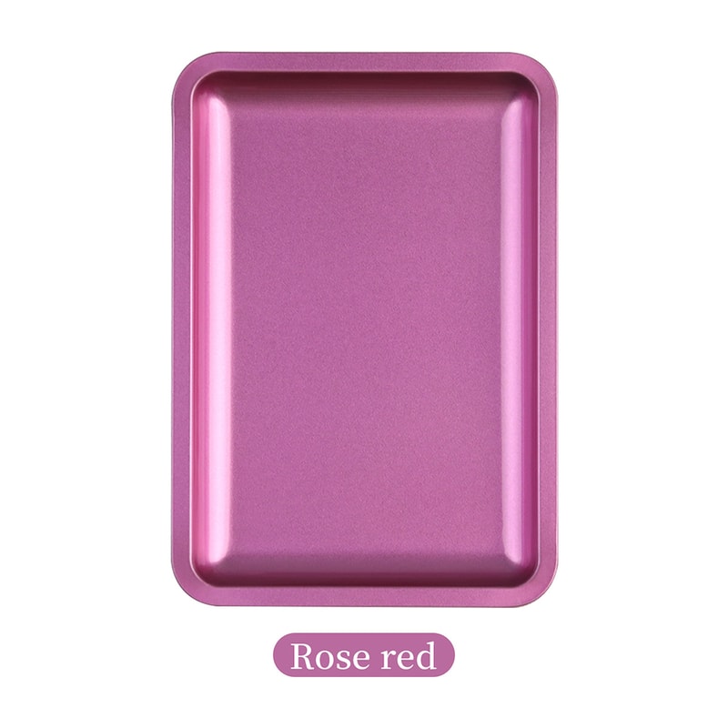 Colorful Stainless Steel Nail Tray Multifunctional Desktop Storage For Nail Art Nail Tools Tray For 6