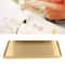 Gold Plate Modern Metal Rectangle Storage Tray for Cosmetic and Jewelry Display Stainless Steel Tray