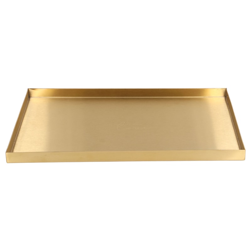 Gold Plate Modern Metal Rectangle Storage Tray for Cosmetic and Jewelry Display Stainless Steel Tray