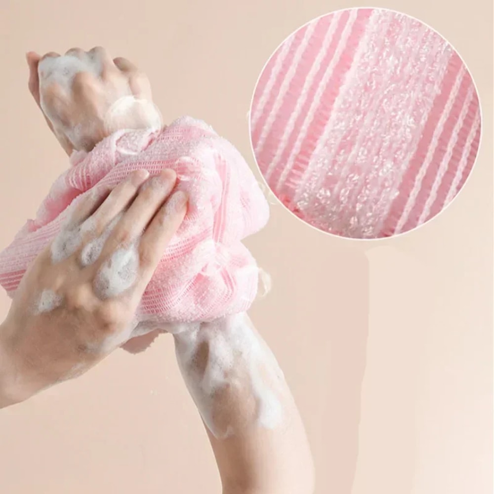 Exfoliating Scrub Washcloth Bath Nylon Towel Brush for Back Towels Rubbing Sponge Bathroom Accessories