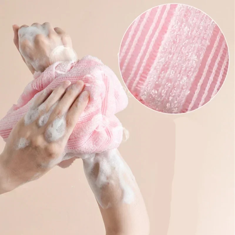 Exfoliating Scrub Washcloth Bath Nylon Towel Brush for Back Towels Rubbing Sponge Bathroom Accessories
