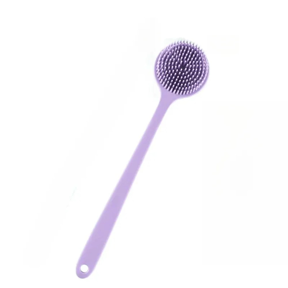 DoubleSided Silicone Bath Brush Long Handle Scrubbing Back Scrubber For Men And Women Extended Mass 7