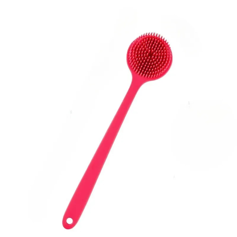 DoubleSided Silicone Bath Brush Long Handle Scrubbing Back Scrubber For Men And Women Extended Mass 6