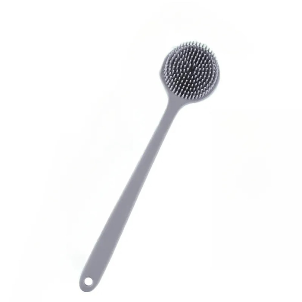 DoubleSided Silicone Bath Brush Long Handle Scrubbing Back Scrubber For Men And Women Extended Mass 5