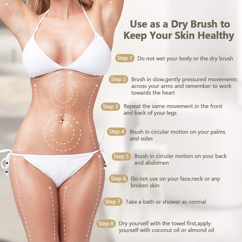 Bamboo Bath Brush With Long Curved Handle Pig Mane Back Scrubber For Massage Cleaning Foldable 3