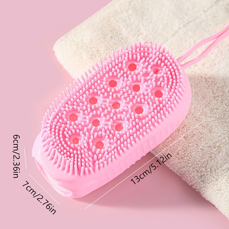 Shower Silicone Body Scrubber Exfoliating Scrub Sponge Massager Skin Cleaner Bubble Bath Brush Clea 4