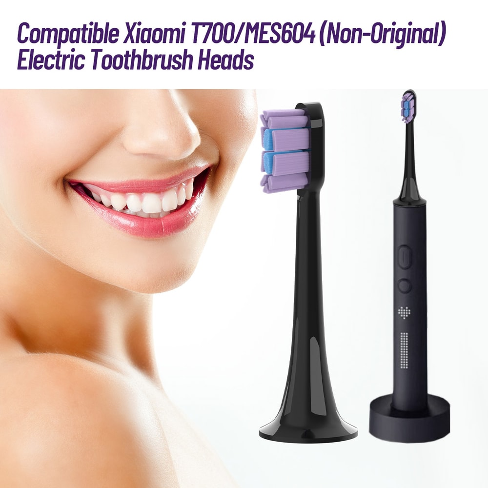 Replacement Brush Heads For Electric Toothbrush Dupont Bristle With Caps 1