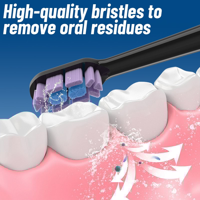 Replacement Brush Heads For Electric Toothbrush Dupont Bristle With Caps 2