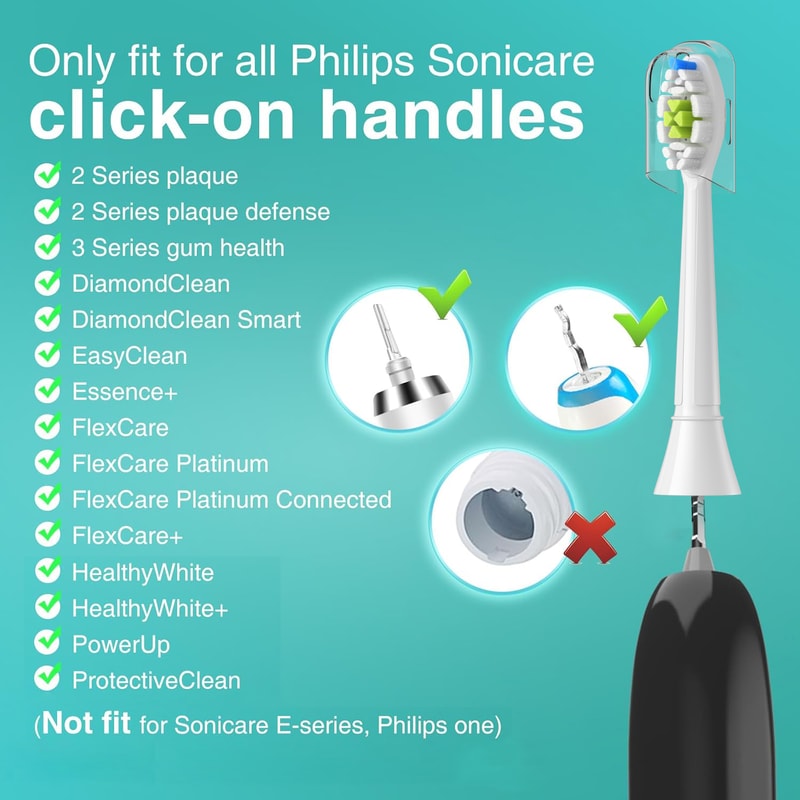 Replacement Toothbrush Heads For Philips Soft Electric Brush Compatible Pack 4