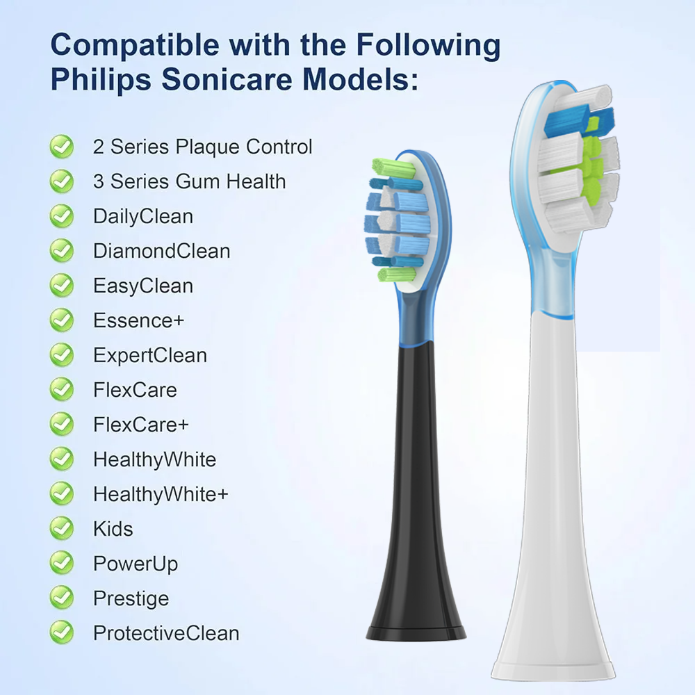 Replacement Brush Heads for Philips Sonic Electric Toothbrush