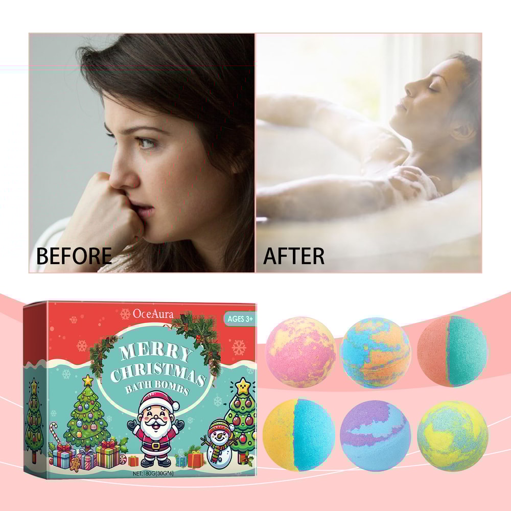 Natural Bath Bombs Spa Exfoliating Skin Stress Relief Shower Balls 1