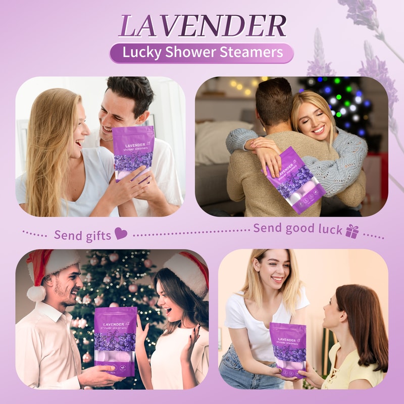 Natural Lavender Shower Bomb Essential Oil Moisturizing Bath Salt Tablets Stress Relieving for Men and Women