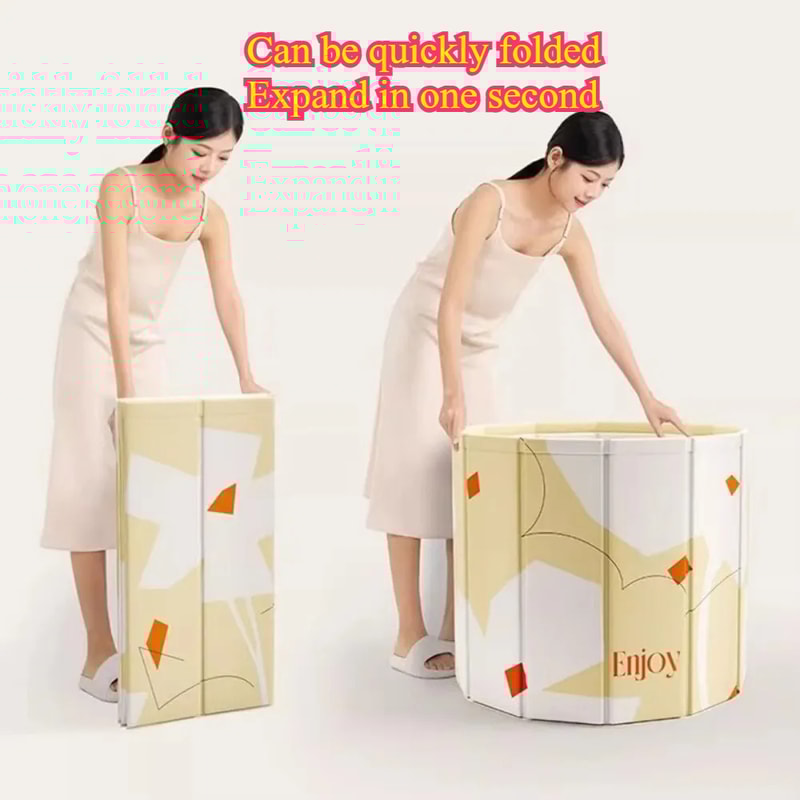 Portable Folding Bathtub Simple Bathtub Longlasting Durable Thick Adult Bathtub With Temperature Co 4
