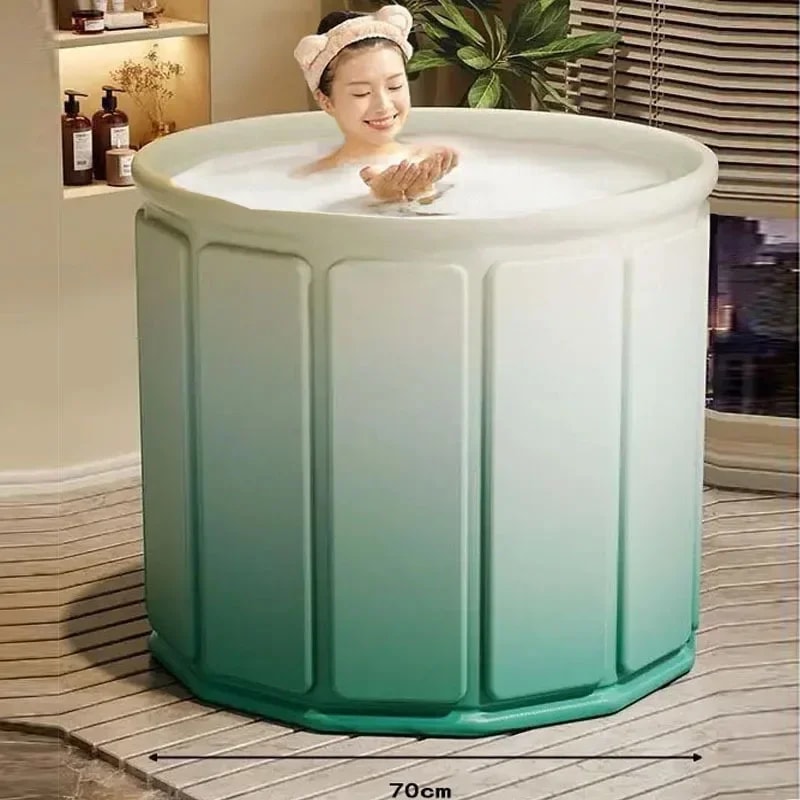 Portable Folding Bathtub Simple Bathtub Longlasting Durable Thick Adult Bathtub With Temperature Co 8