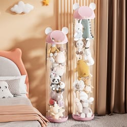 household storage box for toys transparent toy storage bucket for kids and dolls