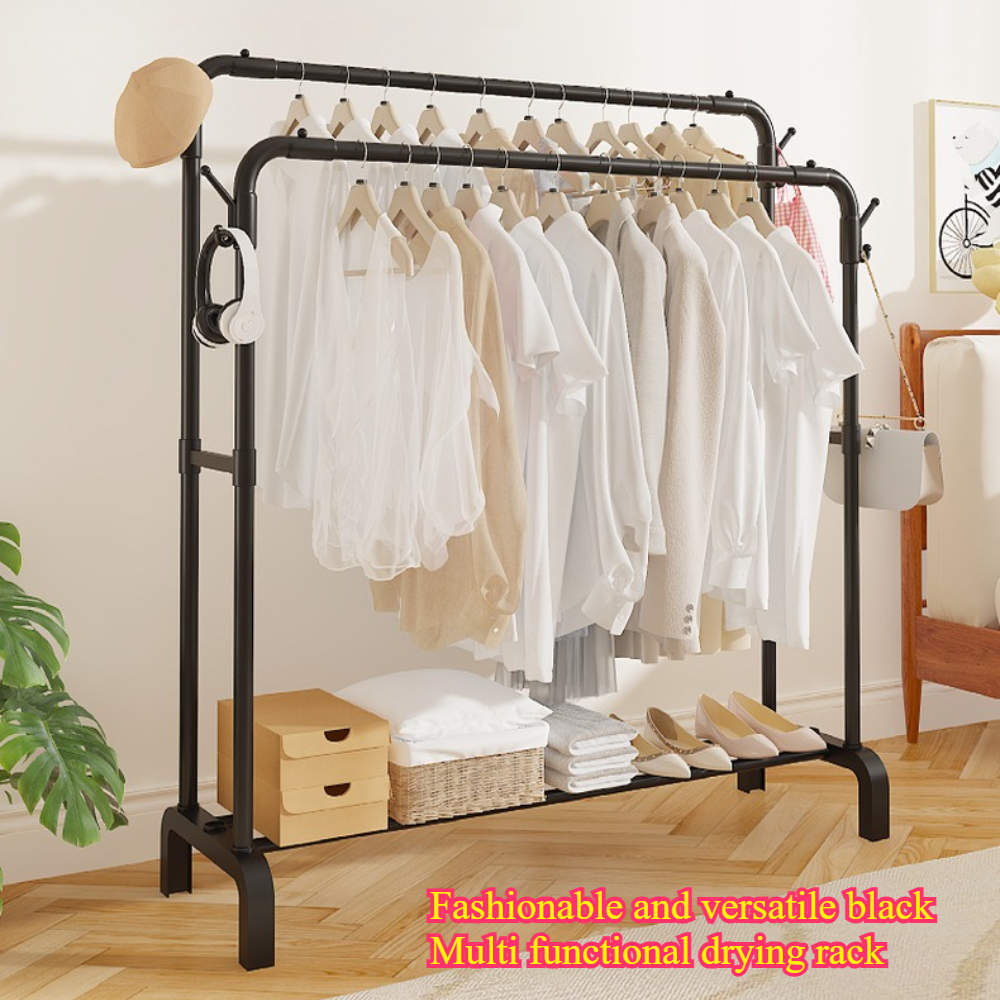 Floor Standing Metal Clothes Rack Detachable Storage Easy To Assemble Convenient Clothes Rack 2