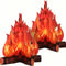3D Halloween Fire FakeFlame Decorative Bonfire Centerpiece Halloween Decoration 0