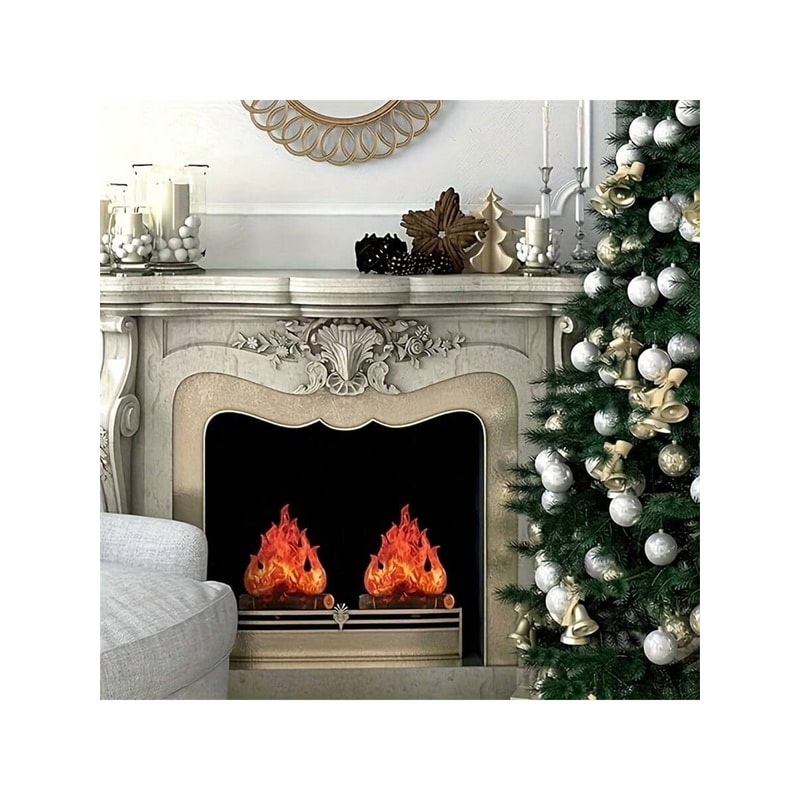 3D Halloween Fire FakeFlame Decorative Bonfire Centerpiece Halloween Decoration 2