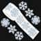 Laser Silver Winter Snowflake Stickers Roll of Christmas Waterproof Self-Adhesive