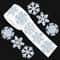 Laser Silver Winter Snowflake Stickers Roll of Christmas Waterproof Self-Adhesive