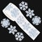 Laser Silver Winter Snowflake Stickers Roll of Christmas Waterproof Self-Adhesive