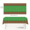 Disposable Rectangular Pixel Tablecloth For Party Event Home Decoration Green Lawn Table Runner 4