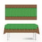 Disposable Rectangular Pixel Tablecloth For Party Event Home Decoration Green Lawn Table Runner 3