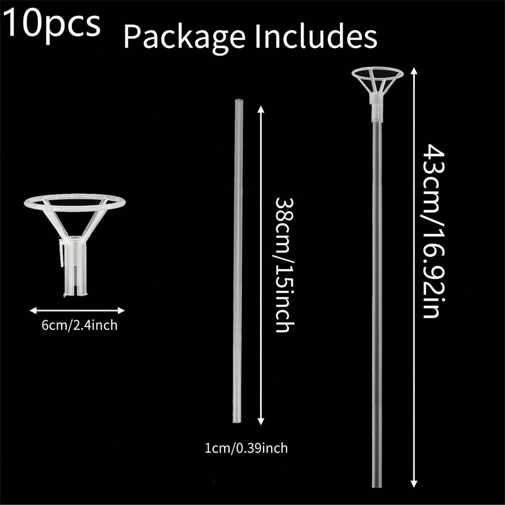 Clear Balloon Sticks With Cups Big Balloon Holders For Birthday Party Graduation 4