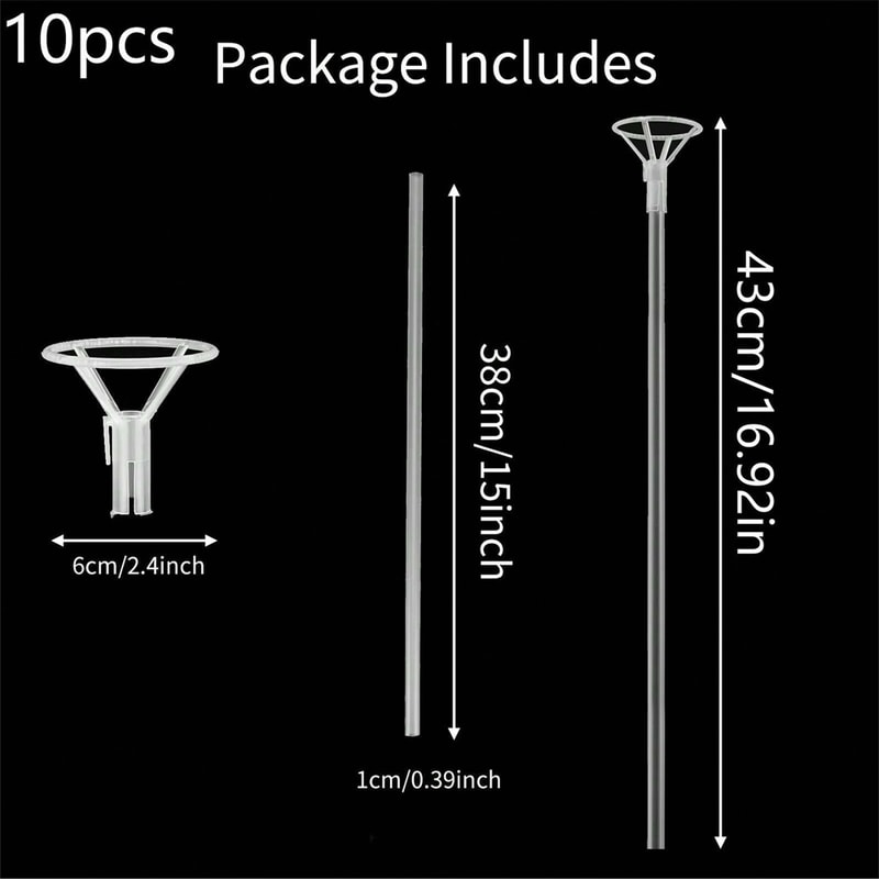 Clear Balloon Sticks With Cups Big Balloon Holders For Birthday Party Graduation 4