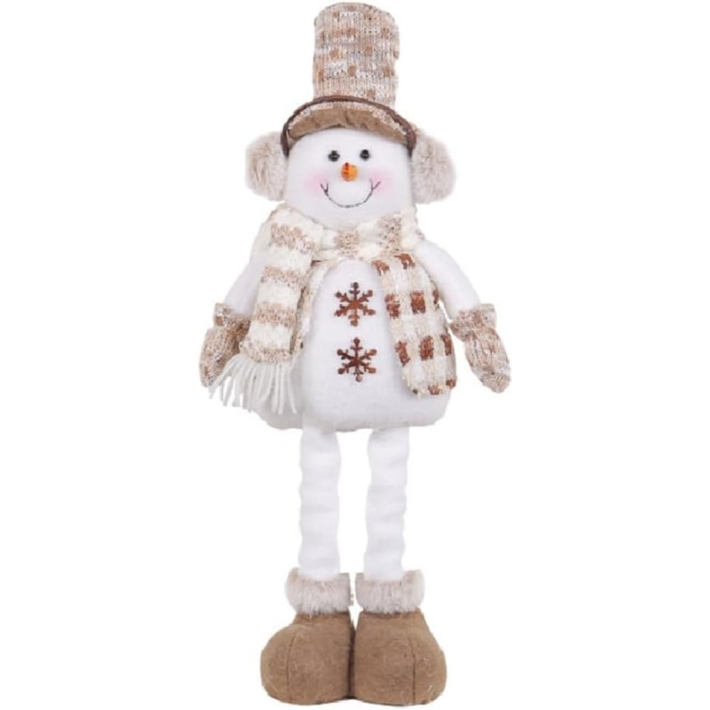 Christmas Decorations Santa Snowman Reindeer Plush Dolls Adjustable Extendable Indoor Tabletop Orna 0