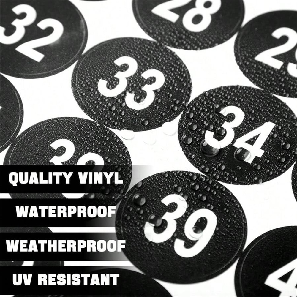 Waterproof Vinyl Number Stickers Sheets Consecutive Decals SelfAdhesive For Party Gift Decoration 1