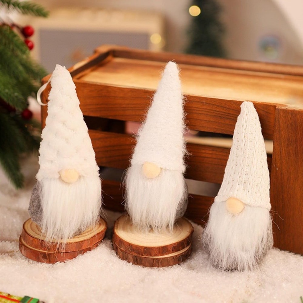 Christmas Hanging Decorations Handmade Plush Santa Elves Home Christmas Decoration 3