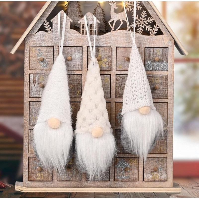 Christmas Hanging Decorations Handmade Plush Santa Elves Home Christmas Decoration 4