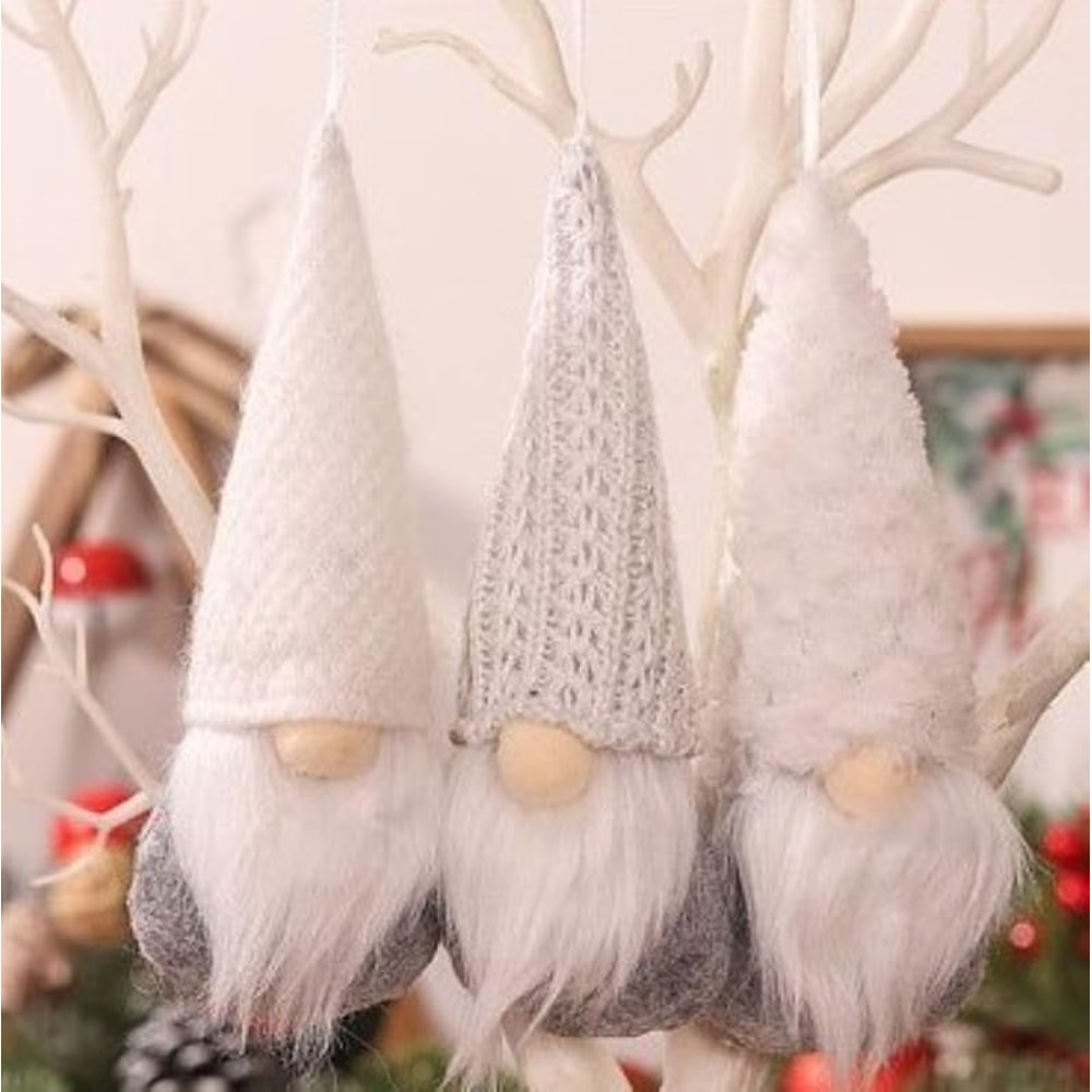 Christmas Hanging Decorations Handmade Plush Santa Elves Home Christmas Decoration 5