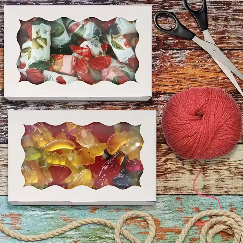 Gift Box With Clear Window Ideal For Desserts Pastries Candies And Chocolates Perfect For Weddings 4