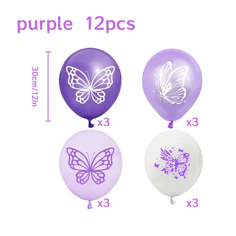 Butterfly Theme Latex Balloons For Wedding And Birthday Party Decoration 7