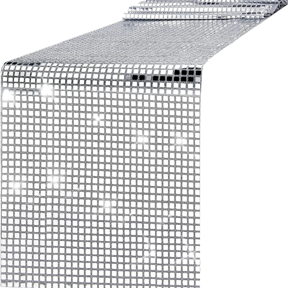 Glitter Sequin Table Runner Mirror Gold Silver Metallic Dining Table Decoration for Wedding Party Birthday