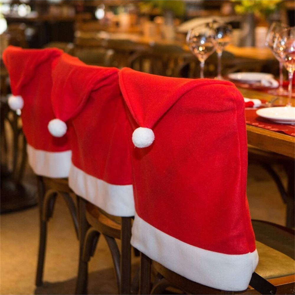 Festive Holiday Decorations for Home and Party Christmas Chair Covers Durable Seat Protectors