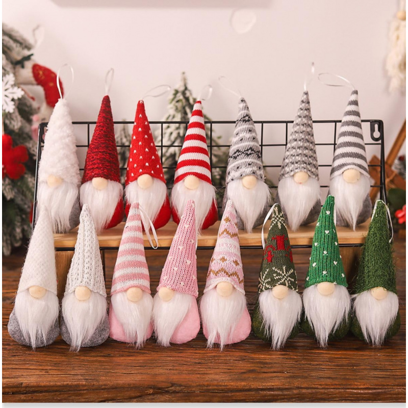 Swedish Handmade Plush Santa Elves Christmas Hanging Decorations Holiday Tree Ornaments Home Christ 1